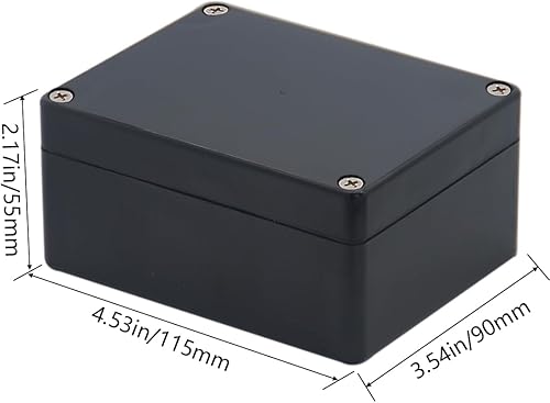 Miniatura 52 de Caja de proyecto ABS de plástico negro cajas eléctricas IP65 impermeable DIY caja de conexiones electrónica caja de alimentación 7.87 x 4.72 x 2.95