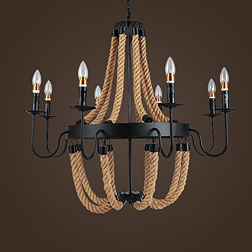 Suspension industrielle en corde de chanvre pour créer une ambiance loft chaleureuse dans la cuisine