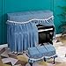 Copertura Spessa per Pianoforte Europeo in Peluche + Copertura in Pizzo con Rivestimento per Sgabello Resistente Ai Graffi