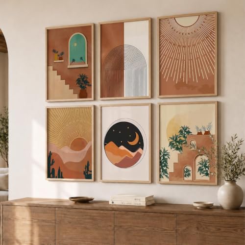 Image of kotart Premium Digital Paintings with Frame for Home Decoration - Painting for Living Room Bedroom Office Room Decor - Painting for Wall Decoration - Pack of 6 (Art 10, 19x25 inch)