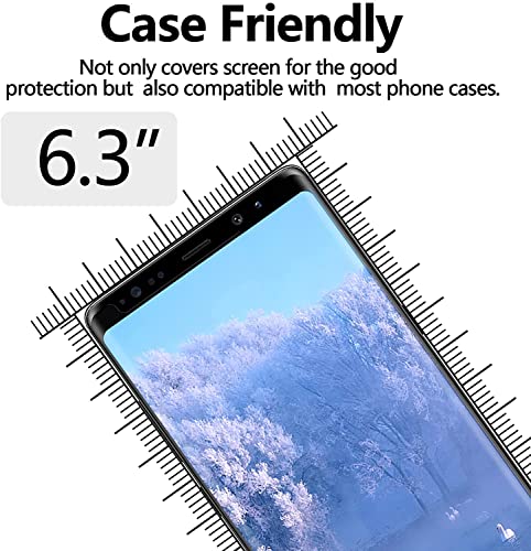 Image of STP FEEL Advanced Black Border Tempered Glass Protector for Samsung Galaxy Note 8 | Full Edge to Edge Screen Protector Guard Protector, Pack of 1