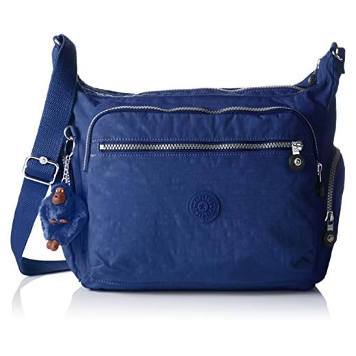 Kipling Gabbie, Borsa a Tracolla Donna, Blu (REF33V Jazzy Blue), 35.5x30x18.5 cm (B X H X T)