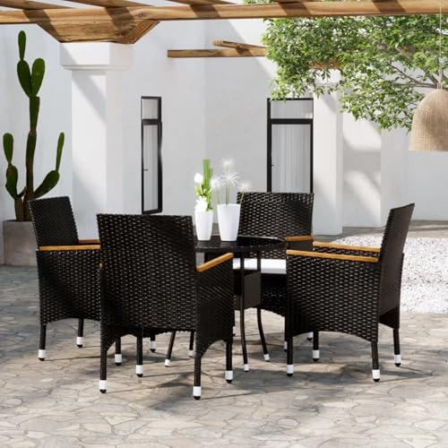 Table et chaise en polyrotin ensemble de jardin modulable