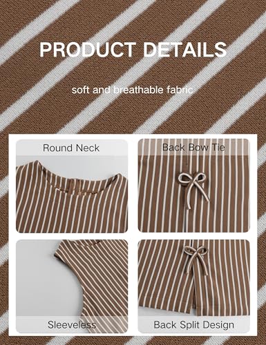 Xiaoxuemeng Womens Striped Top Sleeveless Cotton Tank Top Crewneck Casual Summer Vests3