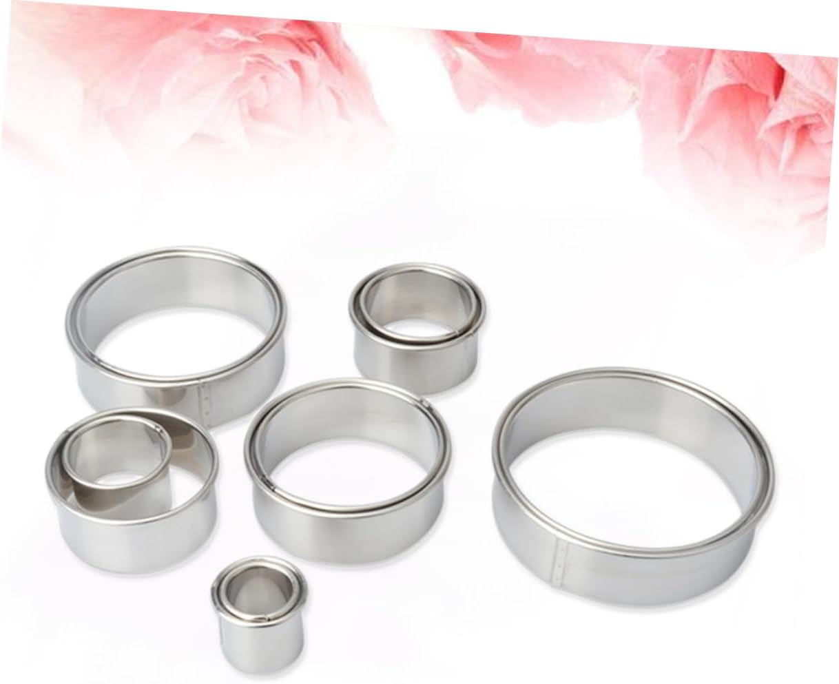 12pcs Stainless Steel Mousse Mold Round Cake Decorating Tools for Baking Design for Desserts and Mousse Cakes