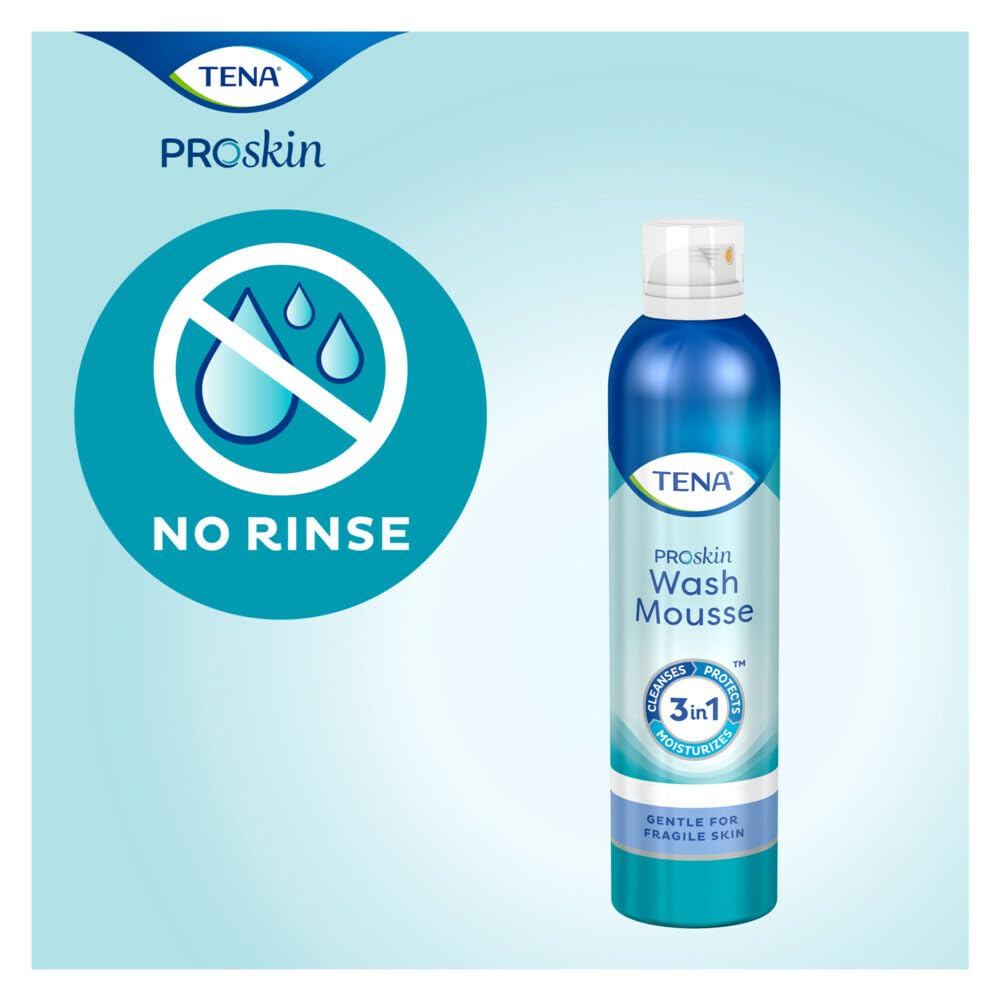 Tena Wash Mousse Spray – (15 pezzi)