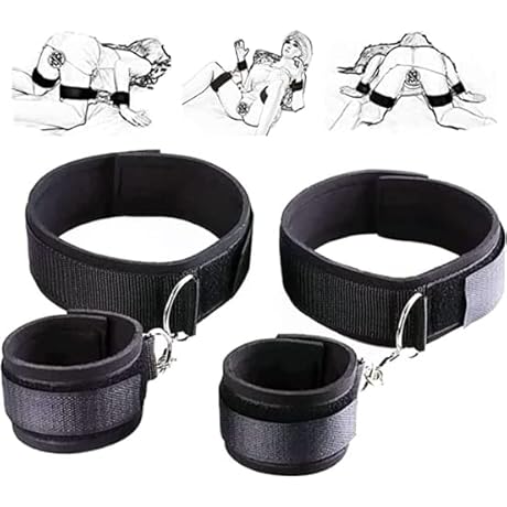 BDSM Restraint Bondage Set with Adjustable Hand Roller Cuffs