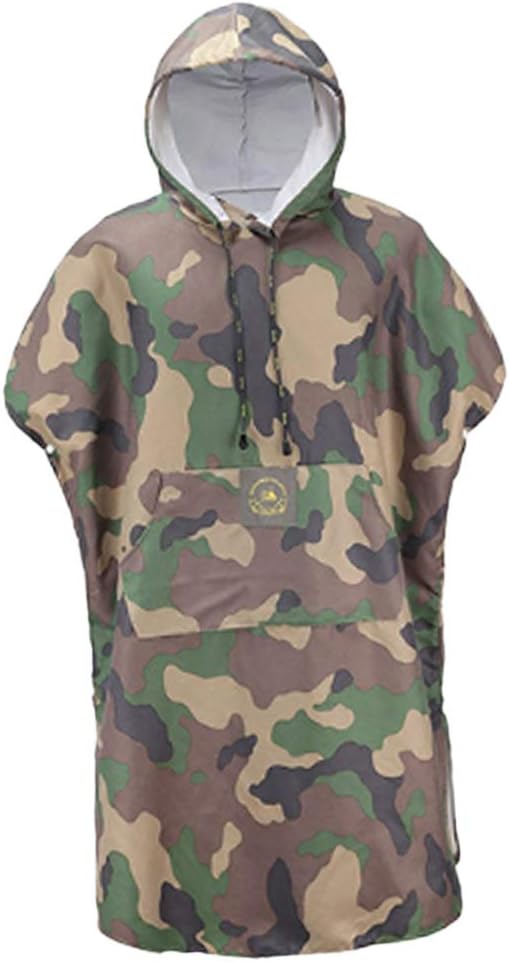 LoveinDIY EDTara Drying Camouflage Bath Robe Wetsuit Changing Towel Poncho with Hood - Camouflage-Jungle : Sports & Outdoors