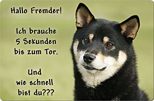 Nanyuk +++ Shiba Inu - Metall Warnschild Schild Hundeschild Sign - SBA 04 T14