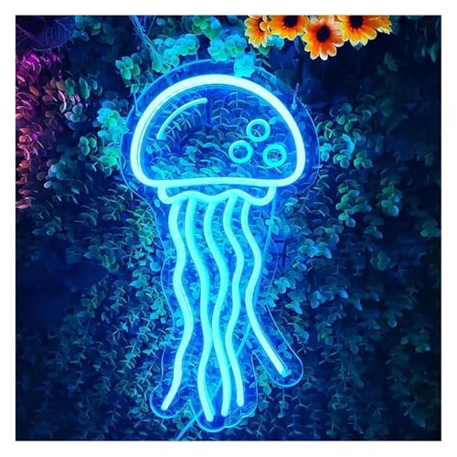 Lampe méduse néon colorée pour créer une ambiance de chambre cosy
