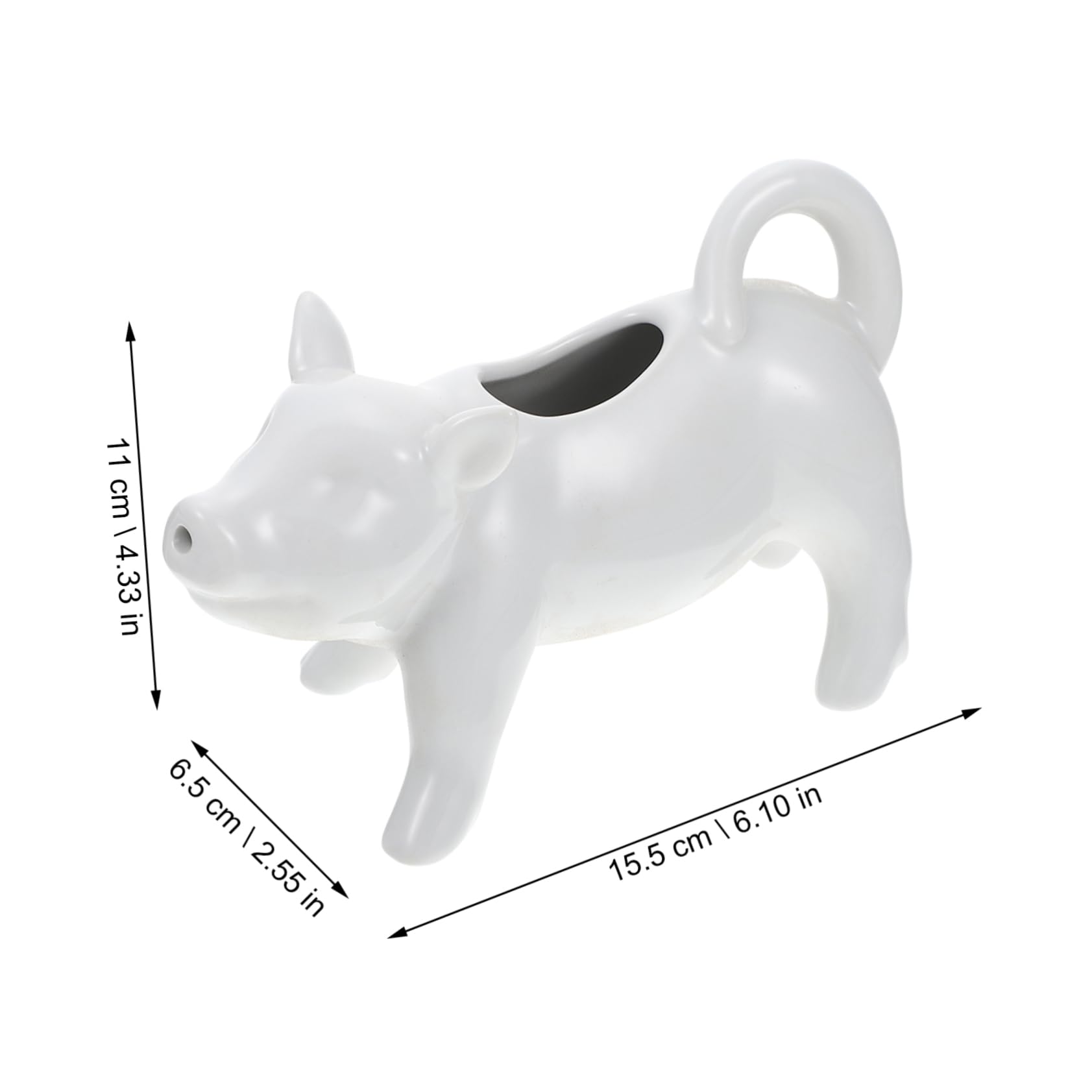 Garneck Animal Shape Pot Pig Shaped Milk Cup Milk Jug Decorative Milk Cup Milk Cup for Cold Drinks Coffee Espresso Cup Mini Tea Kettle Espresso Mugs Sauce Jug Sauce Cup Ceramics White
