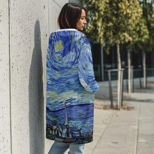 Women's Hooded Cardigan Sweaters Zipper Long Coatigan Jackets with Pockets Mid-Length Hooded Sweatshirt4