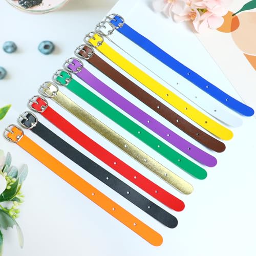 Image of 10-Pack Luggage Straps - Adjustable 7.59 Inch (19.3cm) Replacement Belts with Metal Buckle, 10 Colors for Luggage Tags, Pass Holders, Watch Bands & Travel Accessories