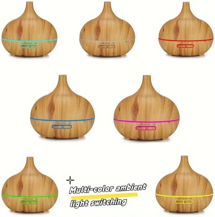 16.91oz Essential Oil Aroma Diffuser (Large Room) with 6 Bottles of Essential Oils, Home Bedroom Ultrasonic Aroma Diffuser, Cool Mist Humidifier Vaporizer