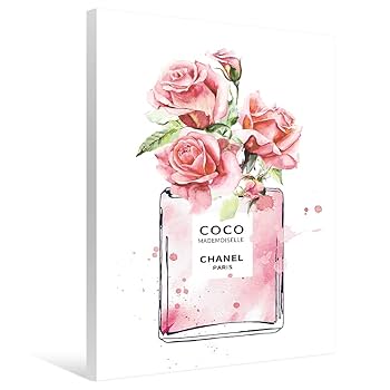 Amazon.co.jp: 7CANVAS アートパネル シャネル 香水 ピンク