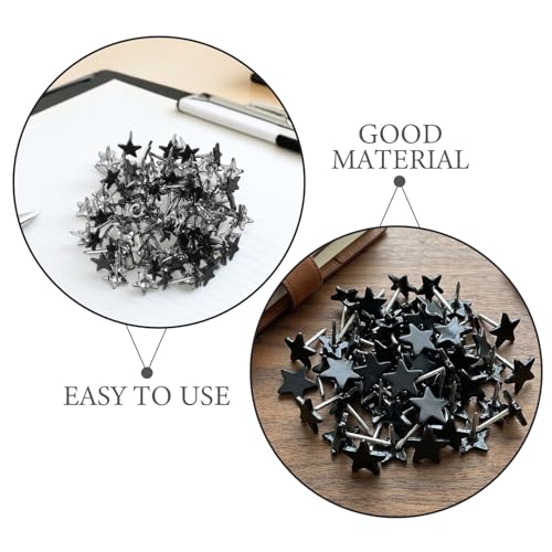 Chinchetas en Forma de Estrella Negras de Material Metálico Resistente 4