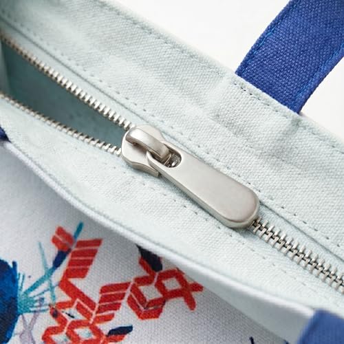 Image of Cotton Tote Bag for Women | Tote Bag with Zipper | Canvas College bag for Girls | Korean Sling Bag | Stylish Travel Sling & Handbag for Daily Use