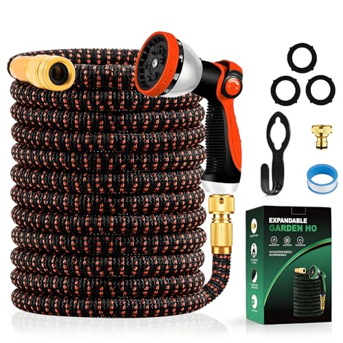 Yofidra Tuyau d'Arrosage Extensible 30m/100Ft avec 10 Modèles de Pulvérisation Convient aux Robinets de 1/2