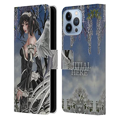 Head Case Designs Licenza Ufficiale Personalizzata Personale Nene Thomas Angelo E Fiori Anime Fairy Nome E Iniziali Custodia Cover in Pelle a Portagoglio Compatibile con Apple iPhone 13 PRO Max