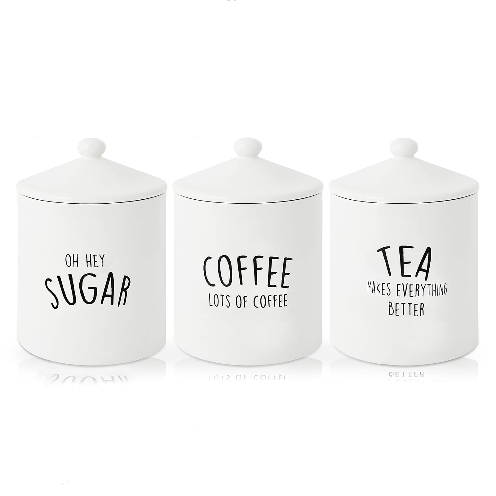 Buy Kitchen Ceramic Canister Set of 3, Airtight Ceramic Canisters with