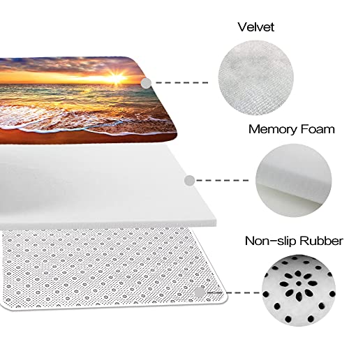 Final Friday Ocean Beach Sommer Wave Sunset Badezimmer Teppiche und Matten Sets 3-teilig, Memory Foam Badematte, U… – Bild 7