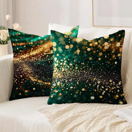 Housse coussin 65x65cm imperméable anti-tache lin vert vintage - 3
