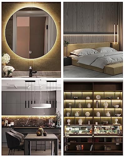 ALITOVE COB LED Streifen 1M Warmweiß 3000K USB Dimmbar LED Strip 320LEDs/m 5V für TV LED Hintergrundbeleuchtung Hängeschrankunterbeleuchtung Schlafzimmer Heimdekoration