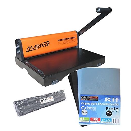 Kit Encadernadora PMX-15 + 100 Capas e 100 Espirais 17mm
