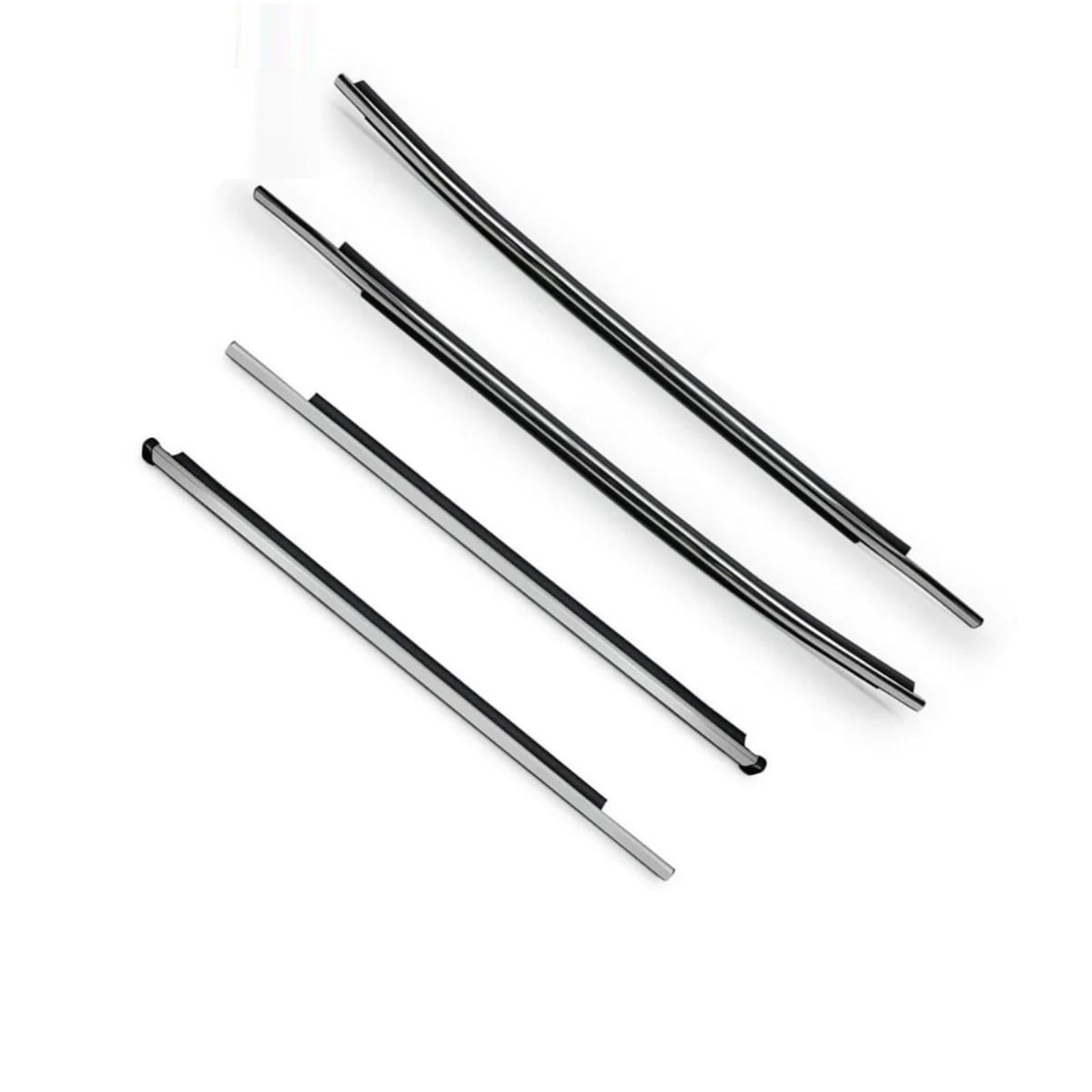 Yeskit Onecolor 4Pcs Car Window Weatherstrip For Toyota For Hilux 2016-2020 Moulding Trim Compartment