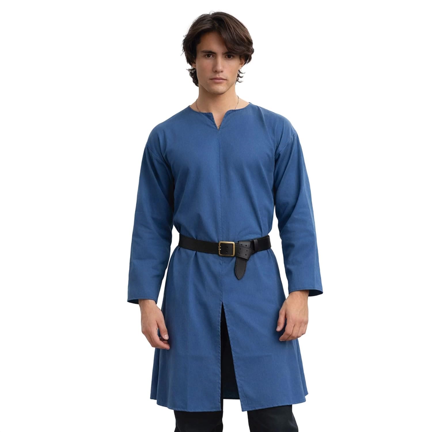 RAWBLADE Logan Tunic for Men, Medieval Renaissance Tunic Shirt, Cotton Linen Costume for LARP, Cosplay, Reenactment, Ren Faire, Viking Inspired Clothing, Made in Europe