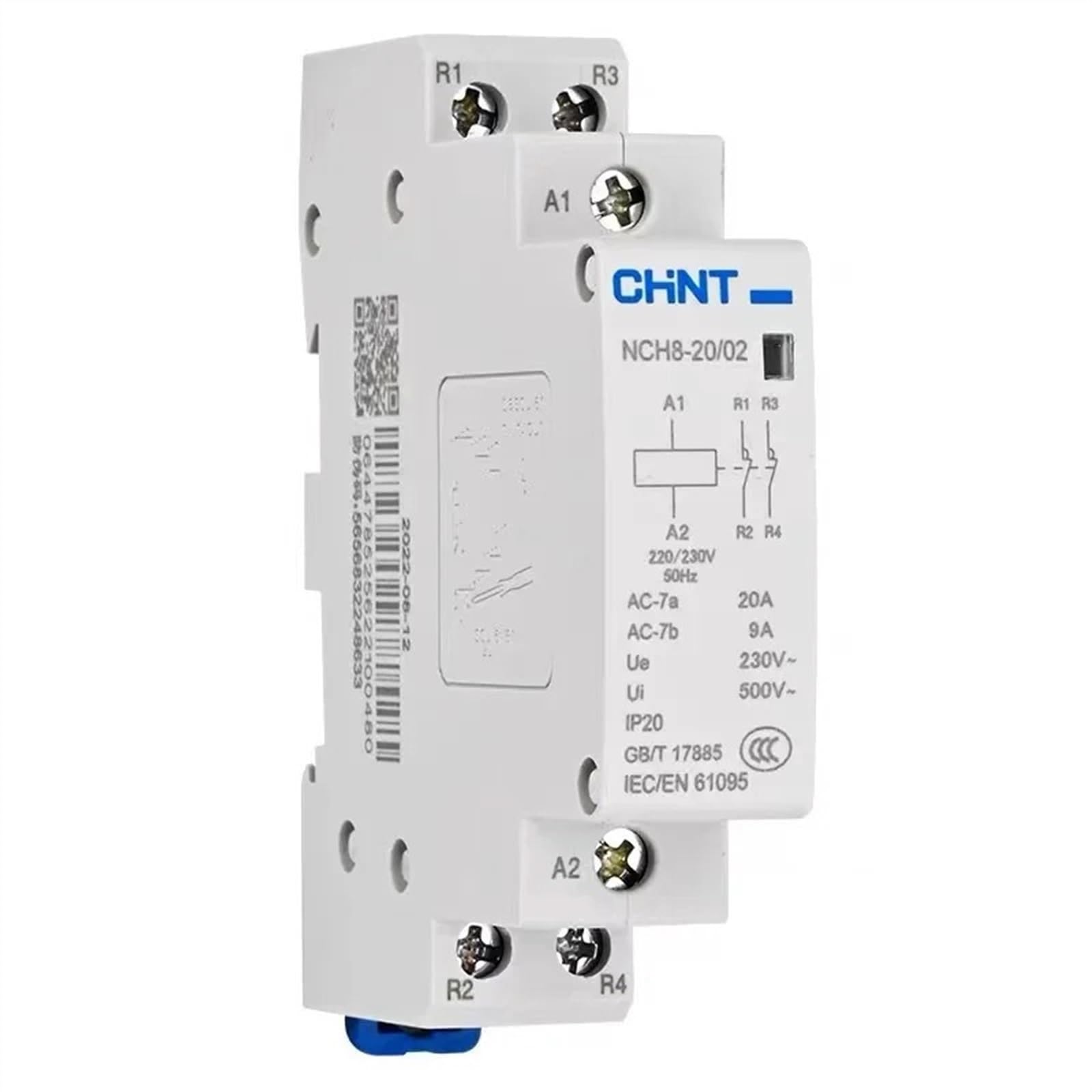 Mini stycznik domowy AC 220 V 230 400 20 A 25 A 40 A 63 A 1 NO NC 2 NO 4 NCH8 trójfazowy (Nch8-63,2NC)