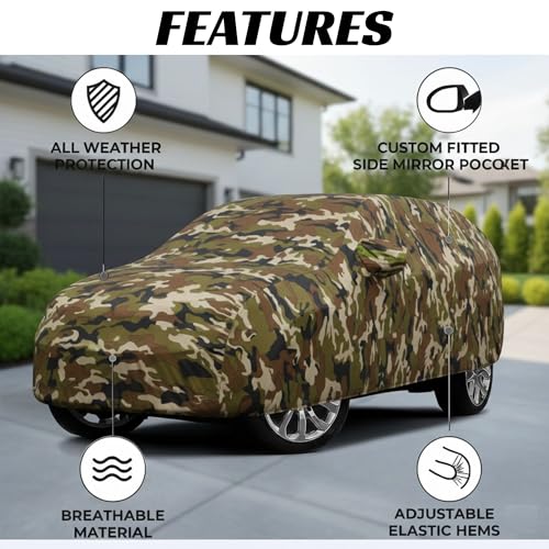 Image of Smart 100% Waterproof Car Cover for Swift & All Models - Custom Fit with Mirror Pockets, Triple-Stitched, Soft Inner Lining, Dust, UV & Heat Resistant, Outdoor /Indoor All Waether Protection