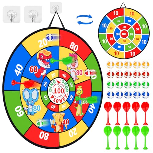 Diana de Dardos para niños,29 Pulgadas 73cm Diana,Diana de Juguete con 20 Bolas Adhesivas,10 Dardos,Its de Lanzamiento Interiores y Exteriores,para 4 años Mayores, niños, niñas y Adultos