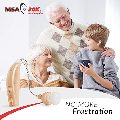 Msa 30X Twin Pack Sound Amplifier Bte Psad | 30X Amplification | Rechargeable Sound Amplifier With Tips And Cleaning Brush #TOP7