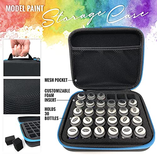 Testors Model Paint Enamel 10pc Paint Set, Pixiss Model Paint Storage Case for Testors Paints (Holds 30 Bottles) (Military Colors) - Thumbnail 3
