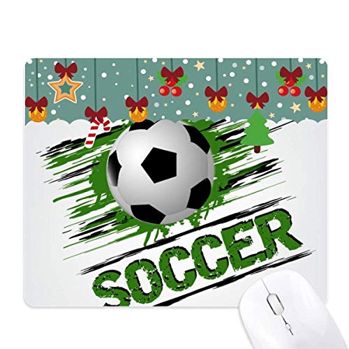 Tapis de souris football vert en caoutchouc idée cadeau pour fan de foot