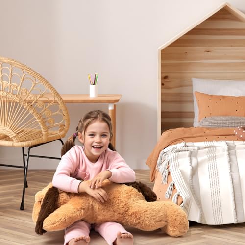 BEJOY Puppy Plüschtiere, großes Kuscheltier weich Stofftier, Plüsch Hund Kissen, für Kinder Freundin Geschenk, 80cm