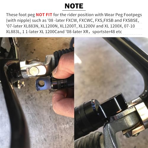 Image of Motorcycle Foot Pegs Male Mount Footrests Pedal For Harley