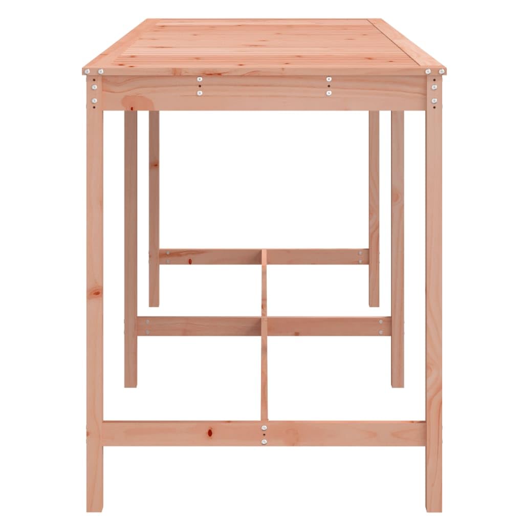 Klasyczny stół ogrodowy z litego drewna daglezji, 203,5 x 90 x 110 cm, stabilna drewniana rama na taras, balkon i do ogrodu, wytrzymały blat stołu do napojów i dekoracji