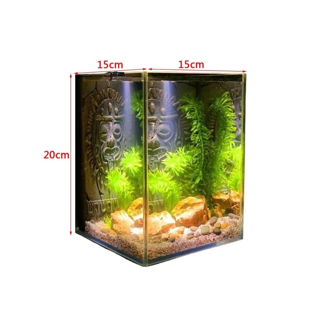 Aquarium Ultraweißes Glas-Aquarium for den Schreibtisch im Wohnzimmer oder Büro – Kampffischbecken