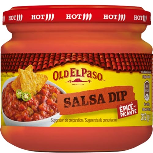 Old El Paso Salsa Dip Picante, Ideal para Dippear tus Nachos, Apta para Vegetarianos, 1 Bote, 312g