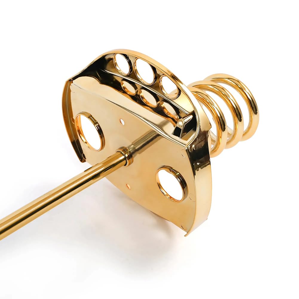 Supporto per asciugacapelli da pavimento con base resistente, durevole, antiruggine, design multifunzionale per saloni di bellezza e case (oro)