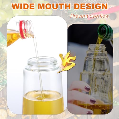 Image of Oliver Oil Sprayer Dispenser for Cooking Bottle 16oz Dark Glass Yellow | 2-in-1 Lightproof Borosilicate Glass Oil Bottle, Wide Mouth for Easy Refill Clean