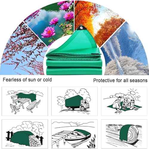 Lona impermeable exterior verde de 1x2.7m ideal para resguardar muebles de jardín 7