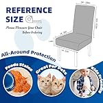 YEMYHOM 2 Packs Latest Checkered Dining Chair Slipcover Parsons Chair Furniture Protector Stretch Chair Covers for Dining Room, Restaurant, Kitchen, Party (Light Gray) - Image 5