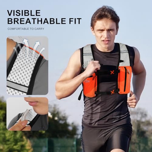 Image of INOXTO Running Hydration Vest Backpack,Lightweight Insulated Pack with 1.5L Water Bladder Bag Daypack for Hiking Trail Running Cycling Race Marathon for Women Men