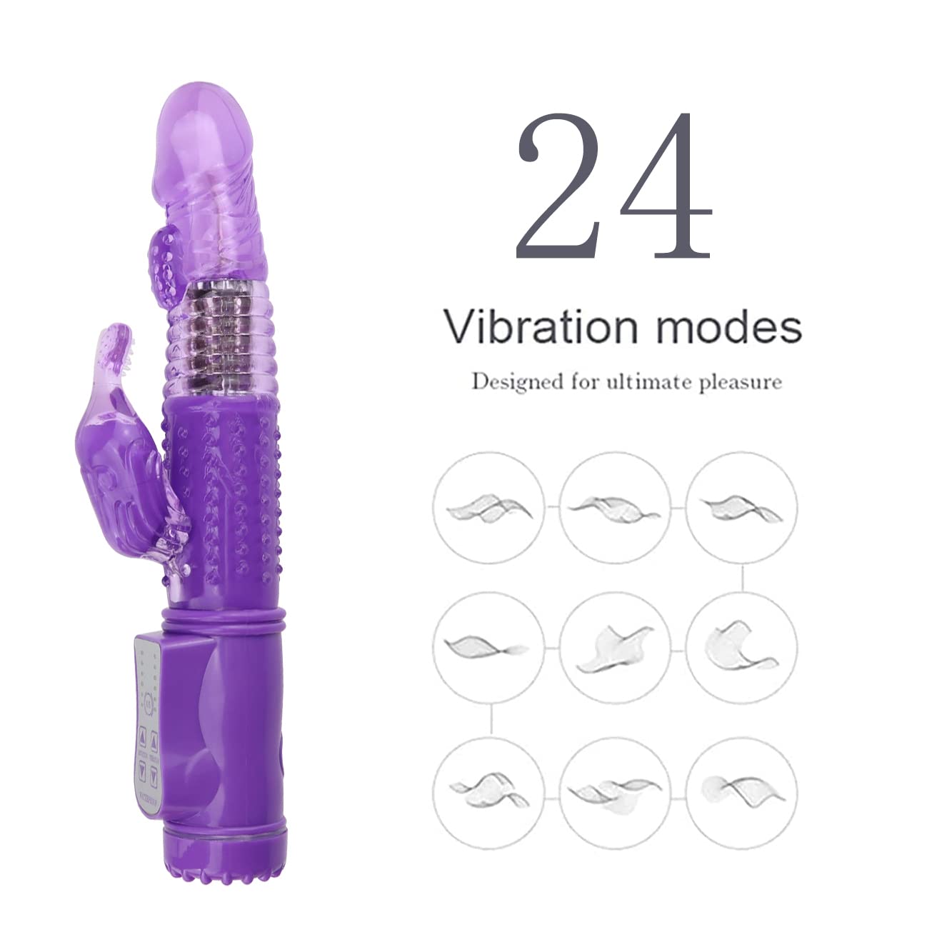 Vibrátǒre di Silicǒne,Vibratǒri Sessuáli per Donna Coppia con Vibraziǒne,Doppio Motore Massaggiatǒre Impermeabile Ricaricabile per Clitorǐde,Puntó g,Anále,Vaginále