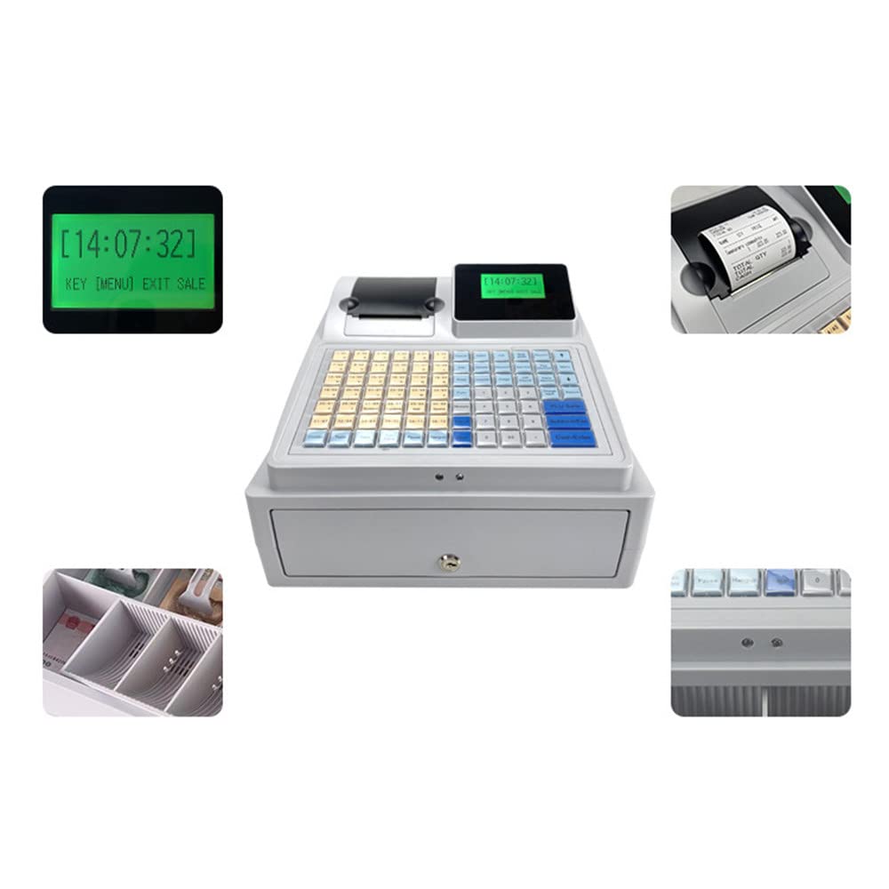 Caisse Enregistreuse Avec Caisse Et Imprimante Thermique, Caisse Enregistreuse Multifonction, Idéale Pour Le Commerce De Détail Ou L'hôtellerie, Facile à Installer Et à Utiliser,cashregister