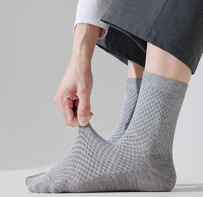 CHAUSSETTES ALESSIO MI-HAUTES EN FIBRE DE BAMBOU PREMIUM, Douces Et Respirantes Pour Le Travail Et Le Quotidien EU38-43