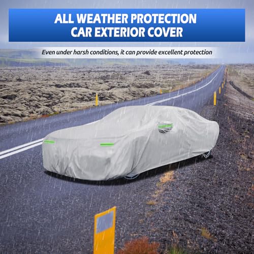 Image of Car Cover Custom Fit for Dodge Charger 2006-2026, Migaven Waterproof Full Exterior Cover Sun Rain Protection with Door Zipper and Cotton Lining